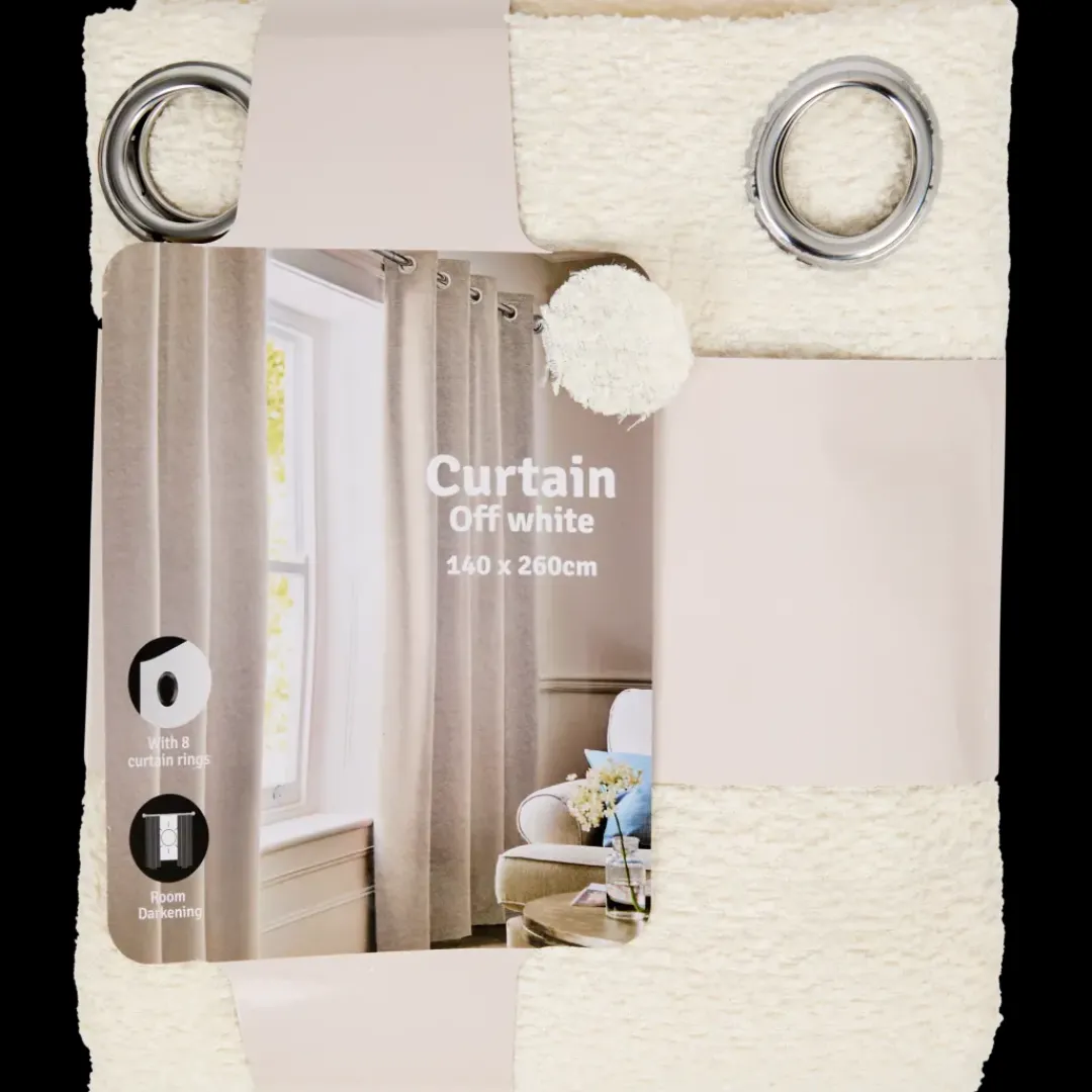 Verduisterend gordijn Bouclé Polyester | Action NL* Sale